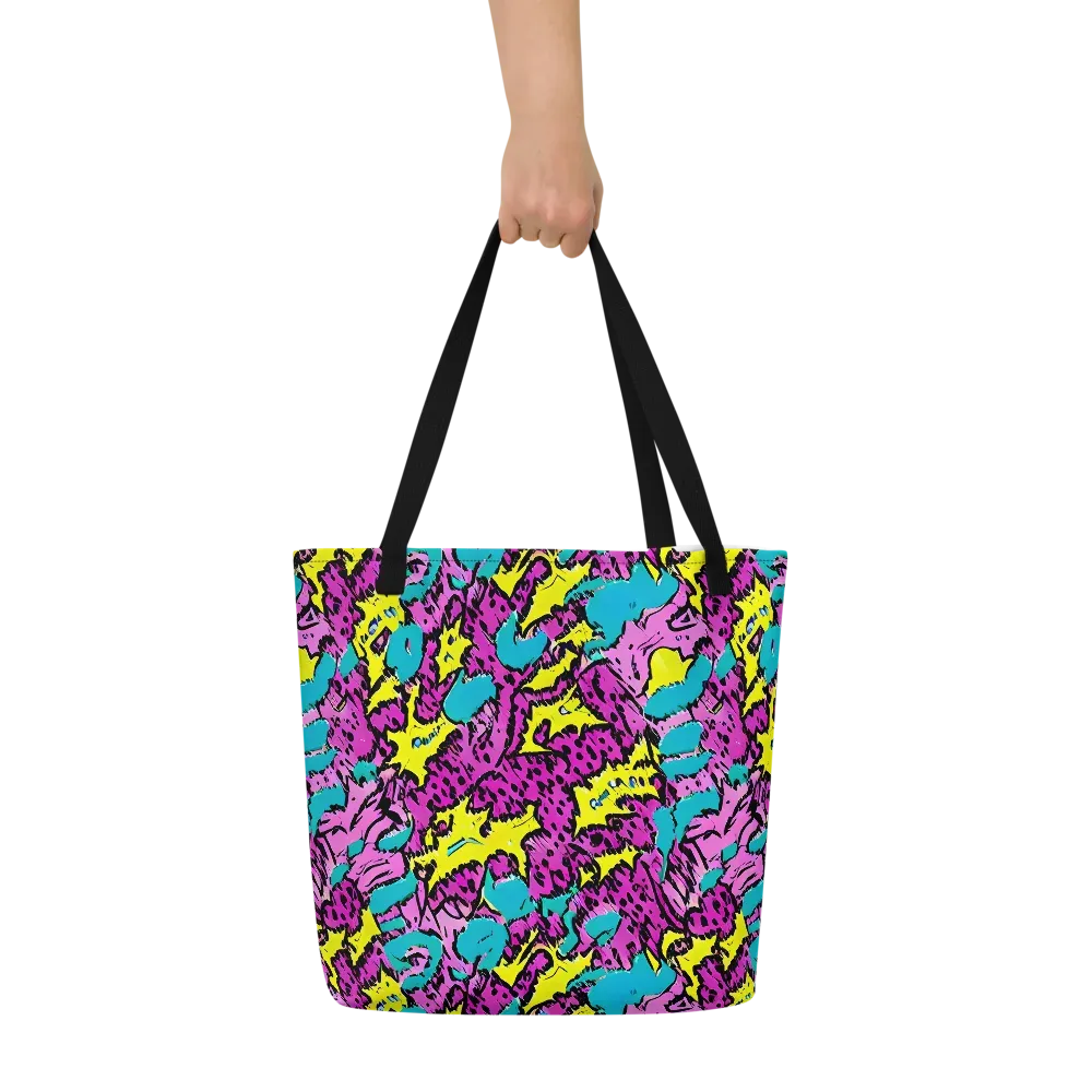 Psychedelic Prowl on Large Tote Bag W/ Pocket — Front