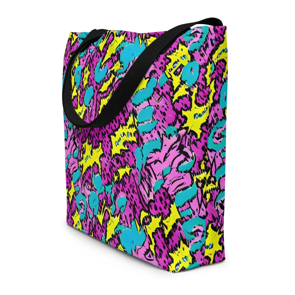 Psychedelic Prowl on Large Tote Bag W/ Pocket — Front