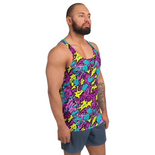 Psychedelic Prowl on a Men's Tank Top