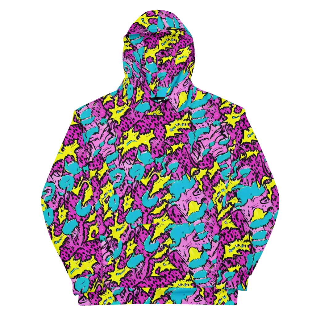 Psychedelic Prowl on Cotton Hoodie — Front