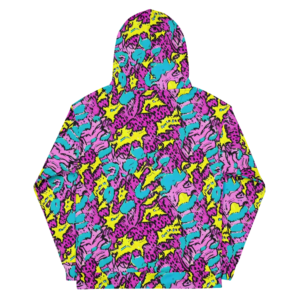 Psychedelic Prowl on Cotton Hoodie — Back