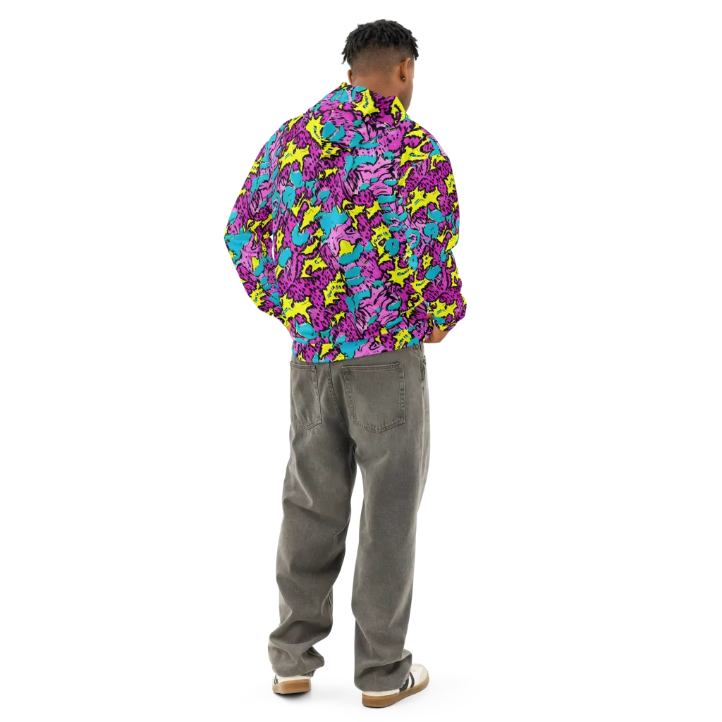 Psychedelic Prowl on Cotton Hoodie — Back