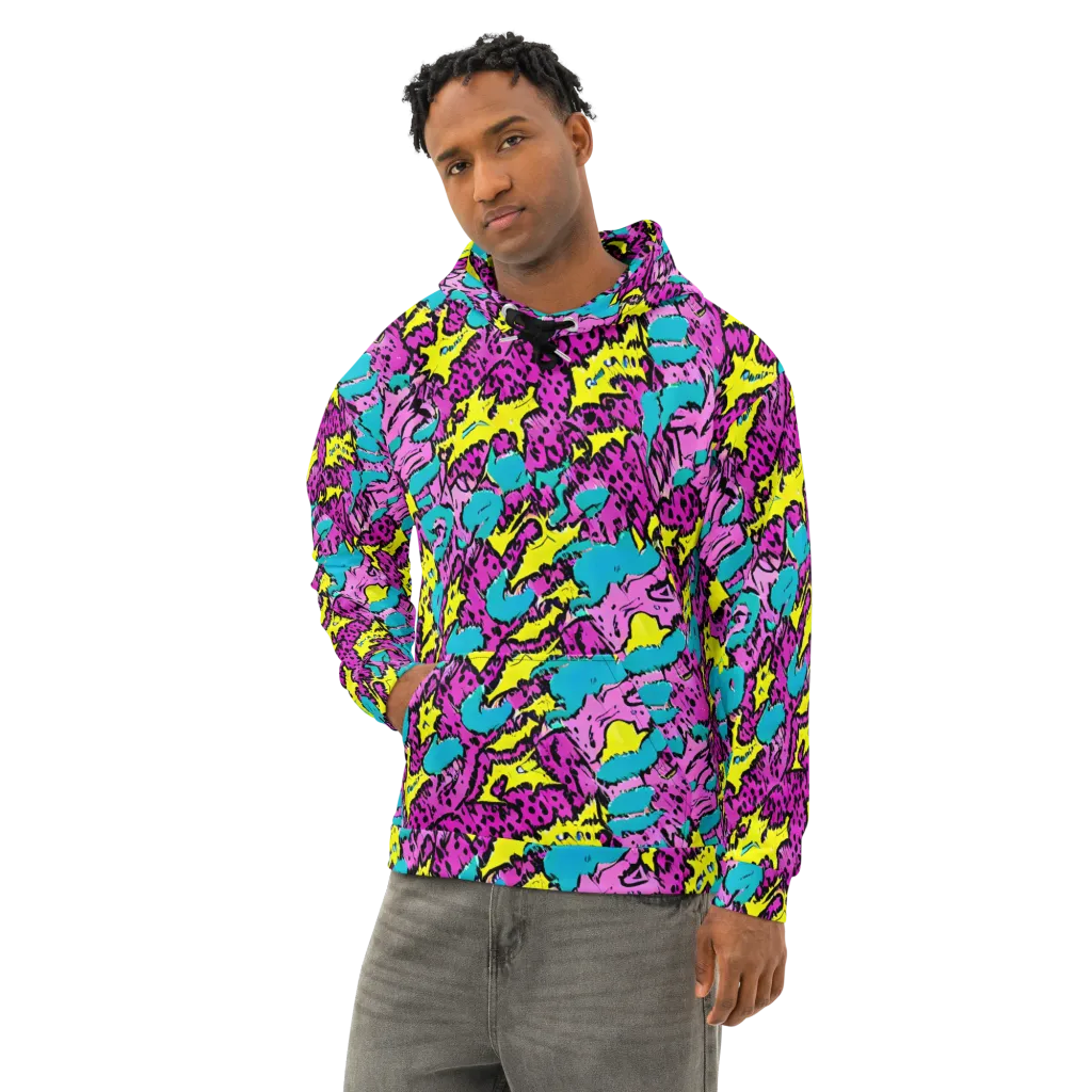 Psychedelic Prowl on Cotton Hoodie — Left Front