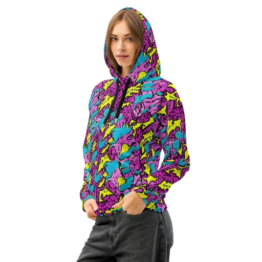 Psychedelic Prowl on a Cotton Hoodie