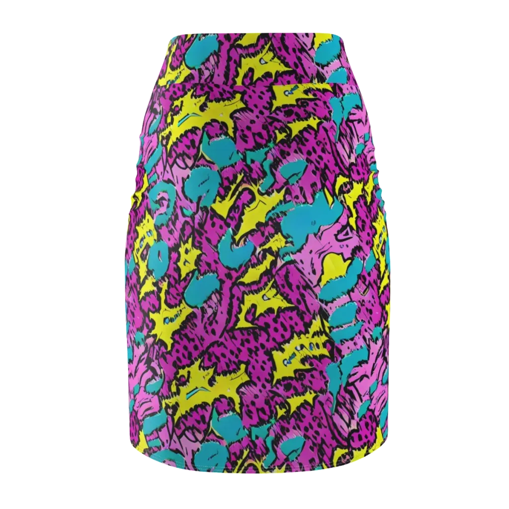 Psychedelic Prowl on Pencil Skirt — Back