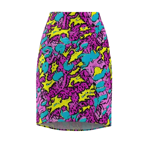 Psychedelic Prowl on a Pencil Skirt