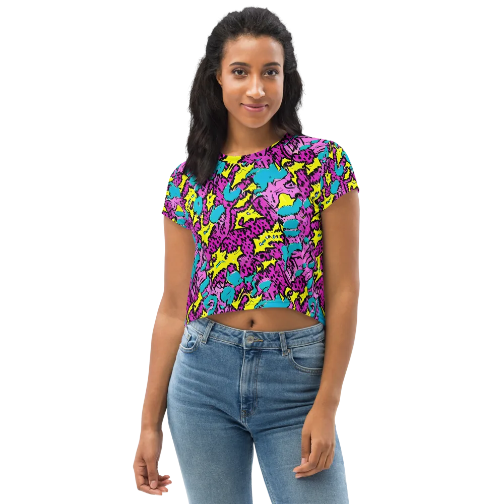 Psychedelic Prowl on Crop Tee — Front
