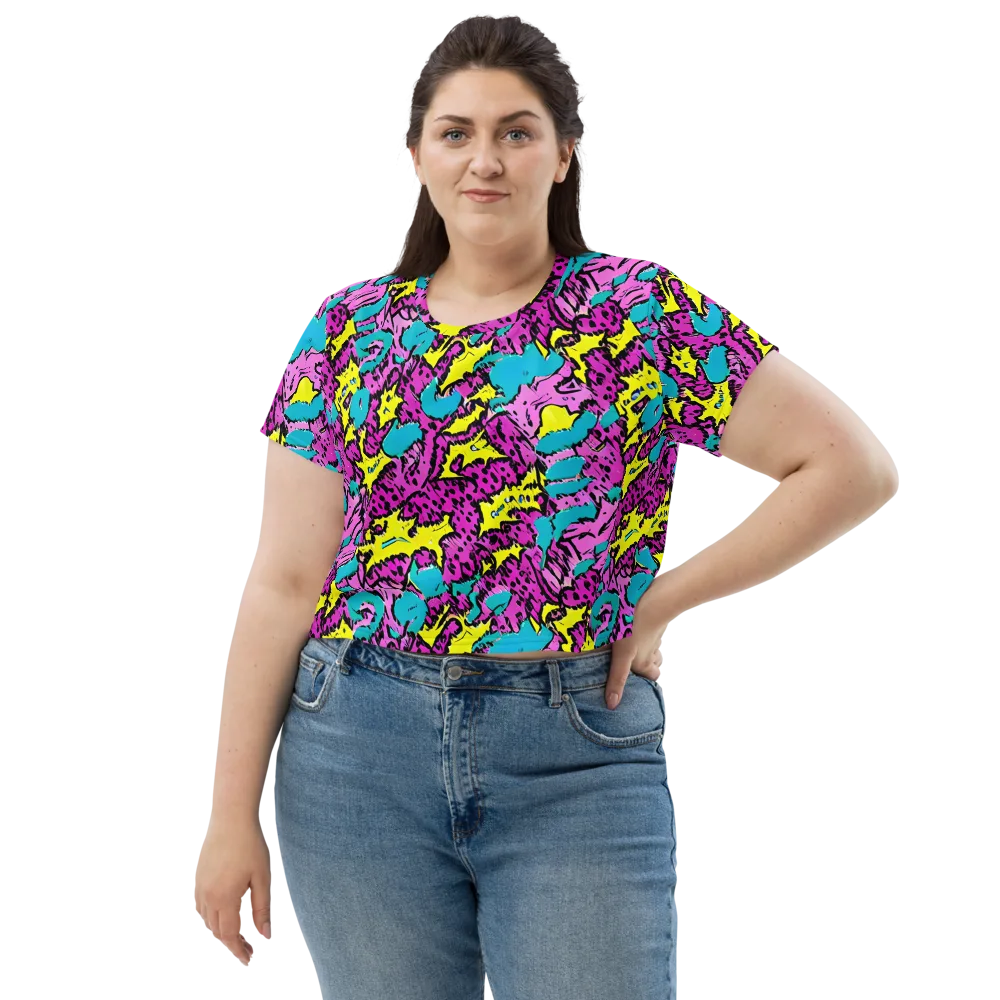 Psychedelic Prowl on Crop Tee — Front