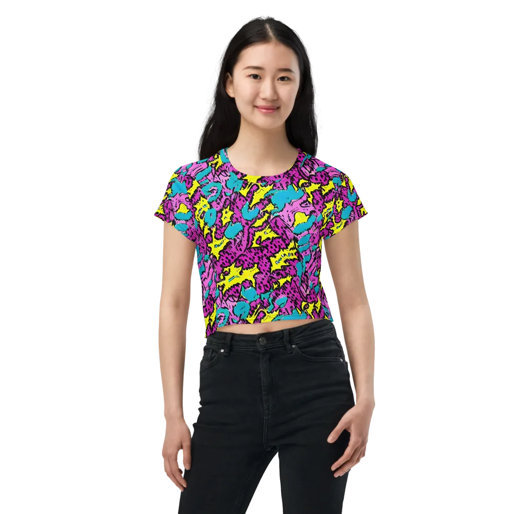 Psychedelic Prowl on Crop Tee — Front
