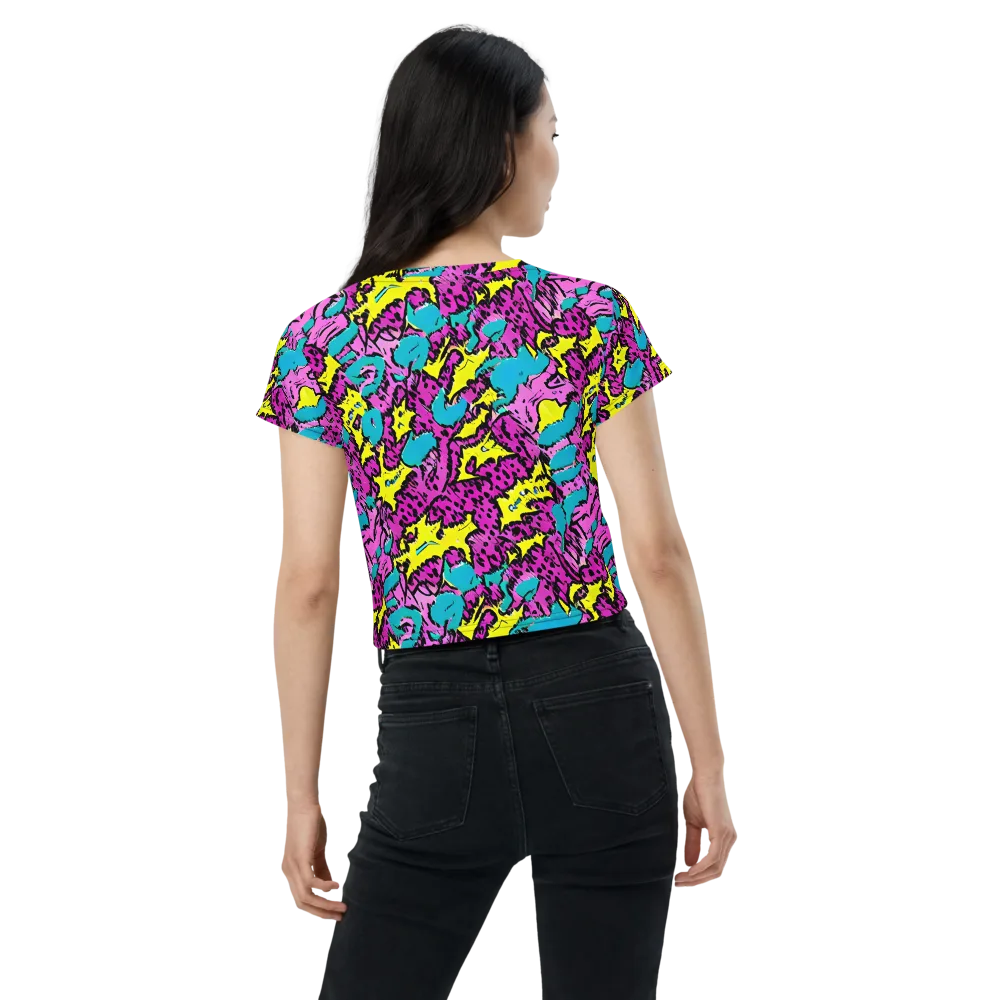 Psychedelic Prowl on Crop Tee — Back