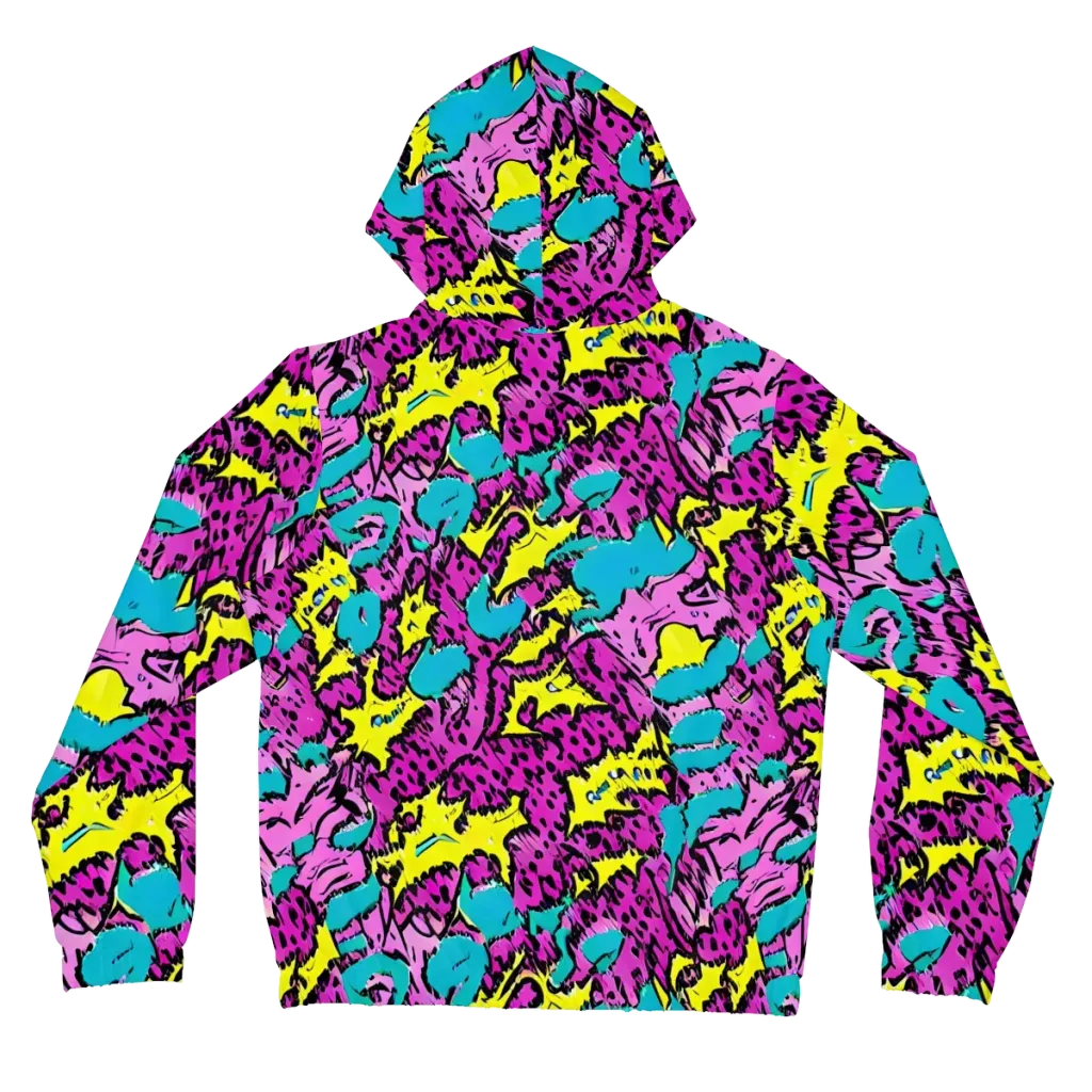 Psychedelic Prowl on Women's Full-Zip Hoodie — Back