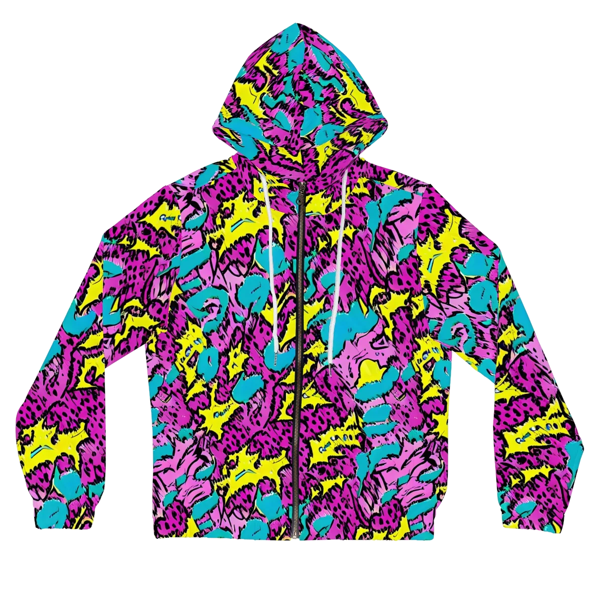 Psychedelic Prowl on Women's Full-Zip Hoodie — Front