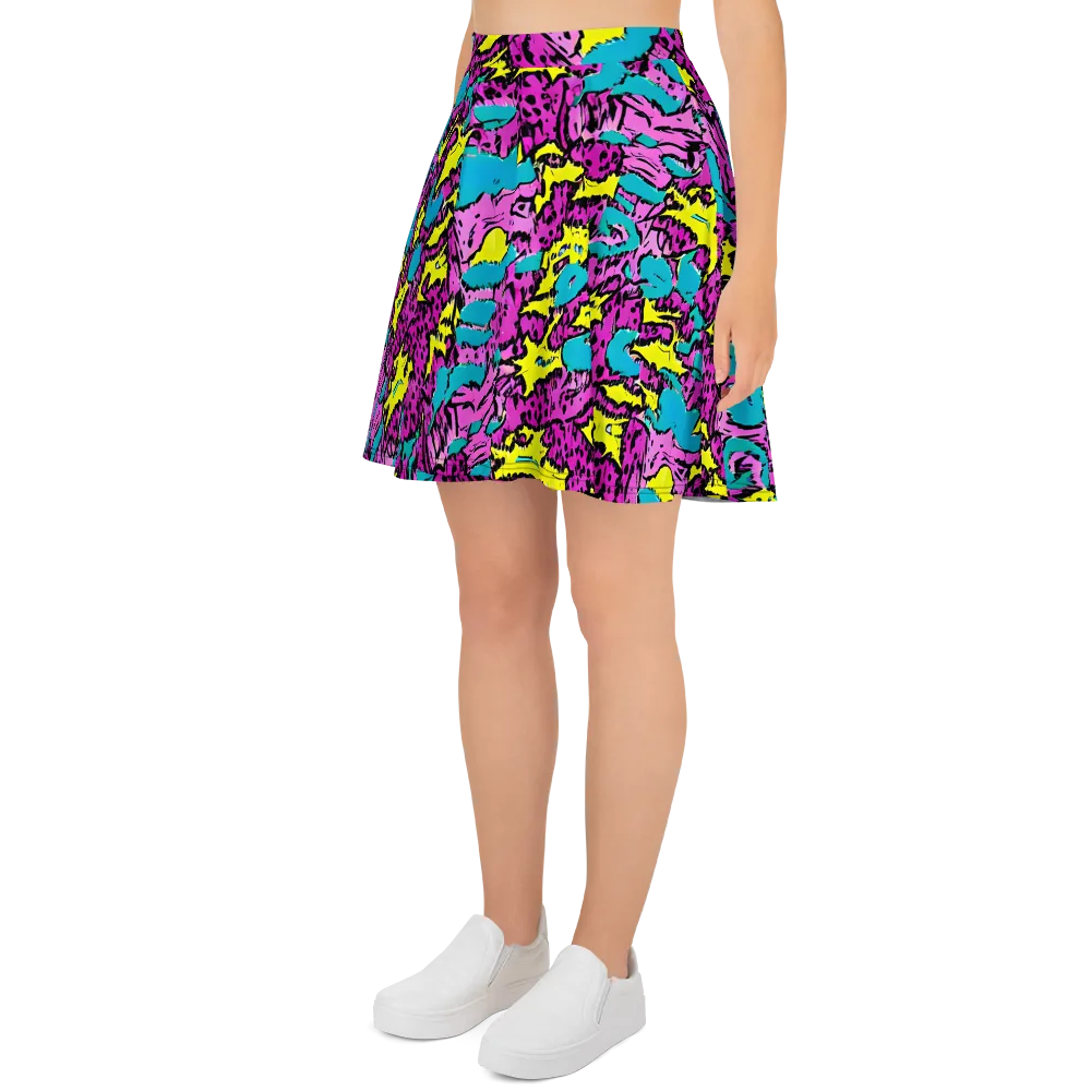 Psychedelic Prowl on Skater Skirt — Left