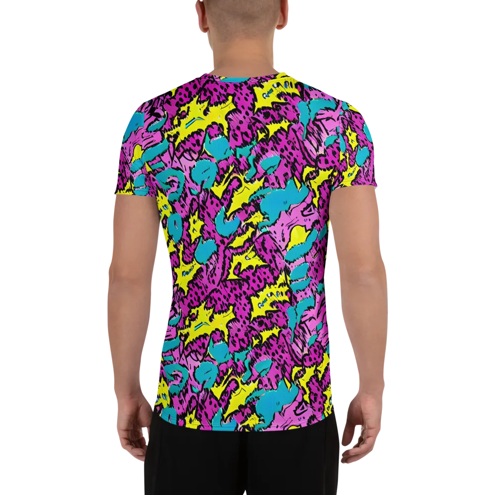 Psychedelic Prowl on Men's Athletic T-Shirt — Back