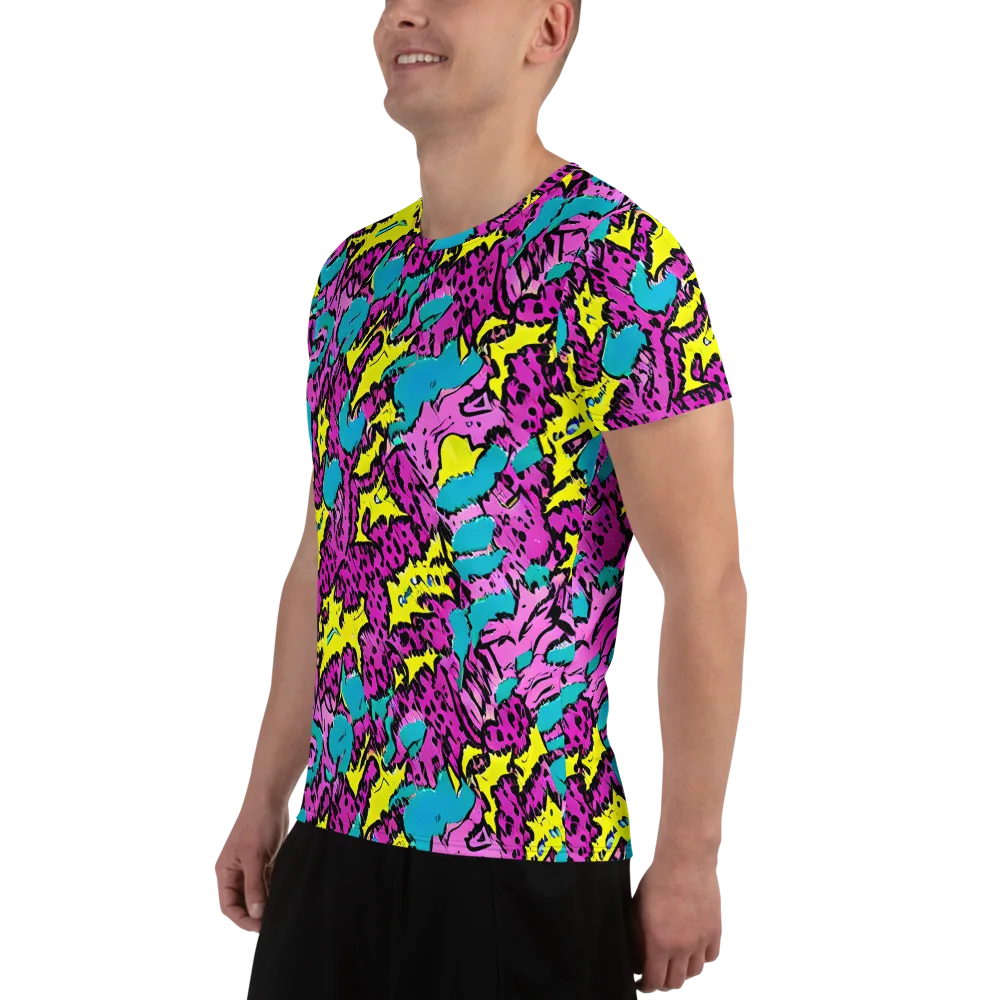 Psychedelic Prowl on Men's Athletic T-Shirt — Left