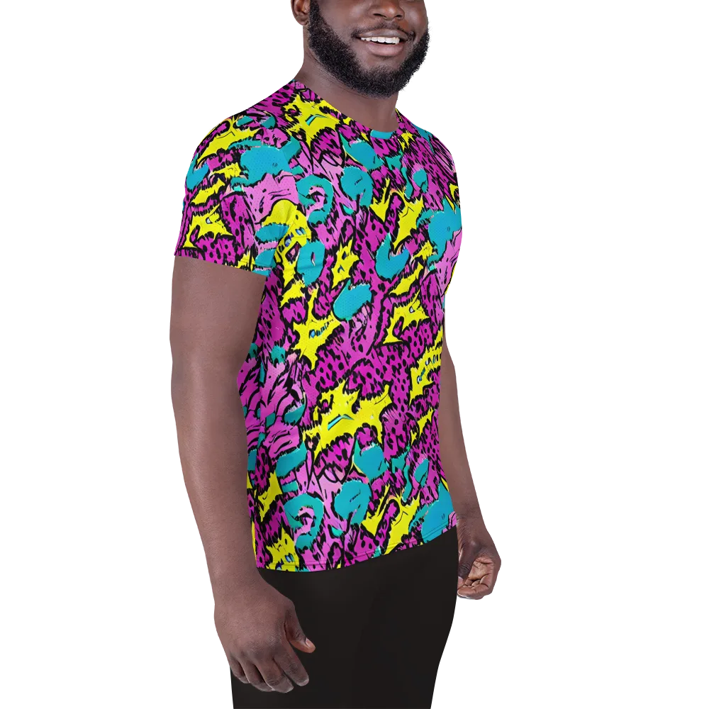 Psychedelic Prowl on Men's Athletic T-Shirt — Right