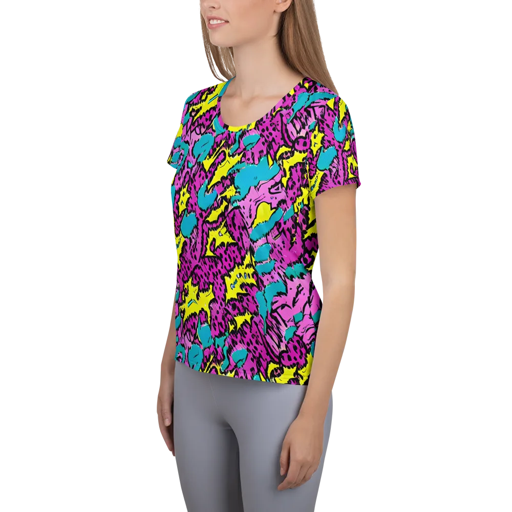 Psychedelic Prowl on Women's Athletic T-Shirt — Left