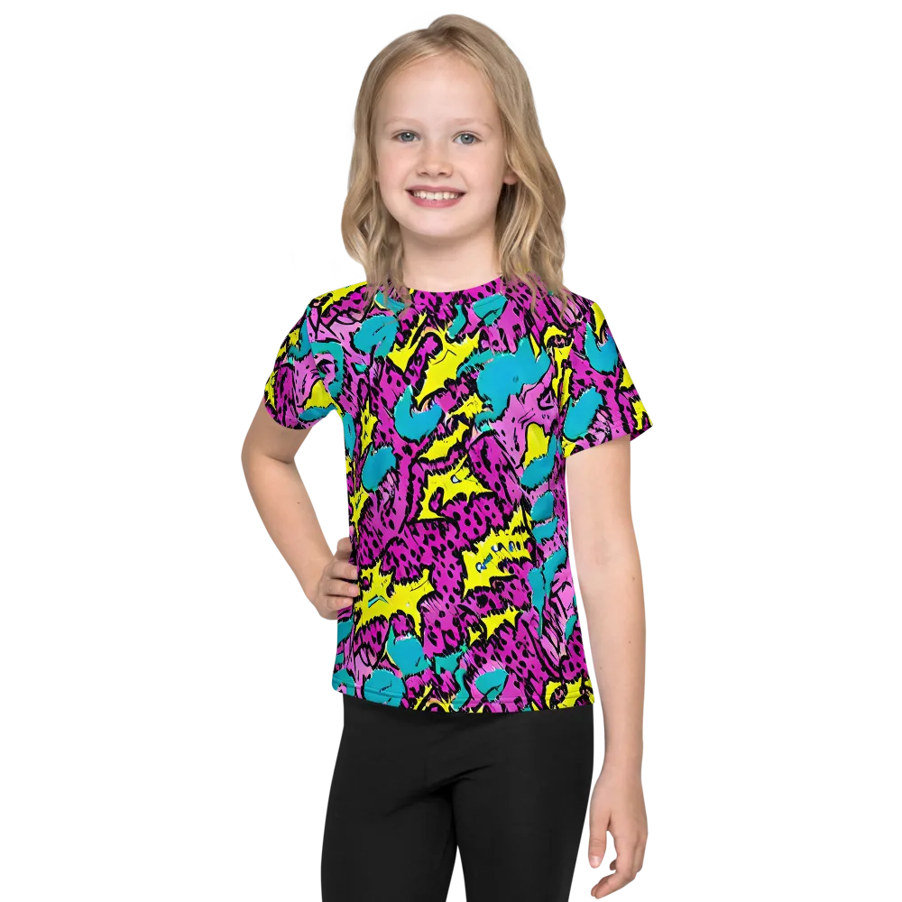 Psychedelic Prowl on Kids Crew Neck T-Shirt — Front