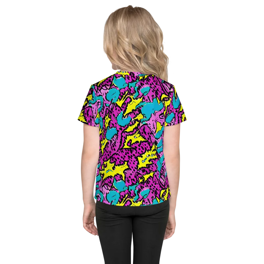 Psychedelic Prowl on Kids Crew Neck T-Shirt — Back