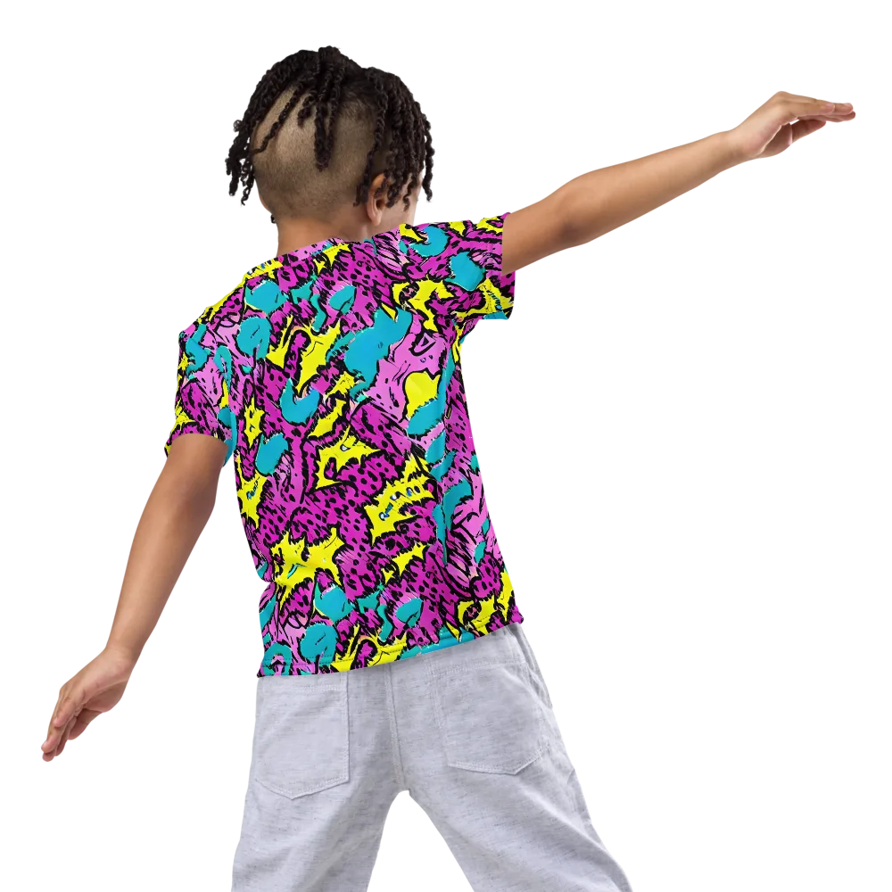 Psychedelic Prowl on Kids Crew Neck T-Shirt — Back