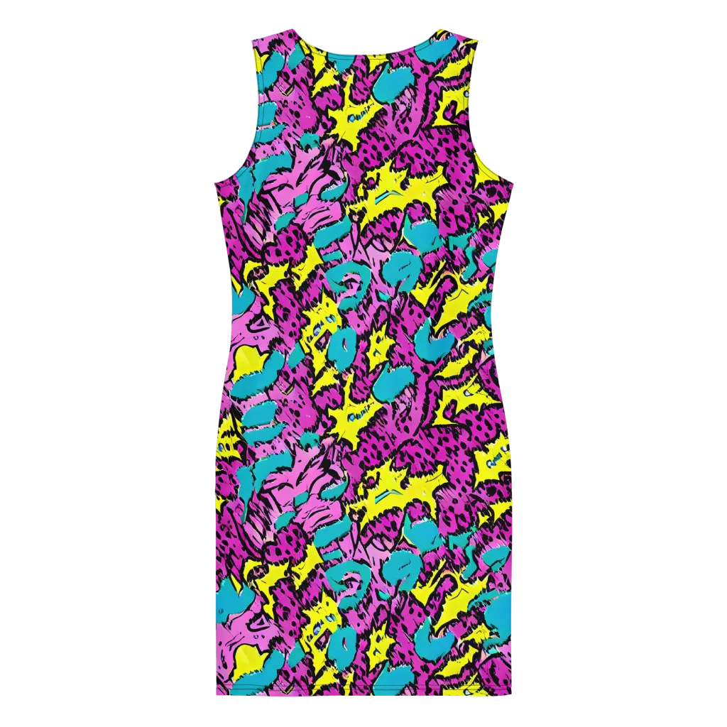 Psychedelic Prowl on Bodycon Dress — Back