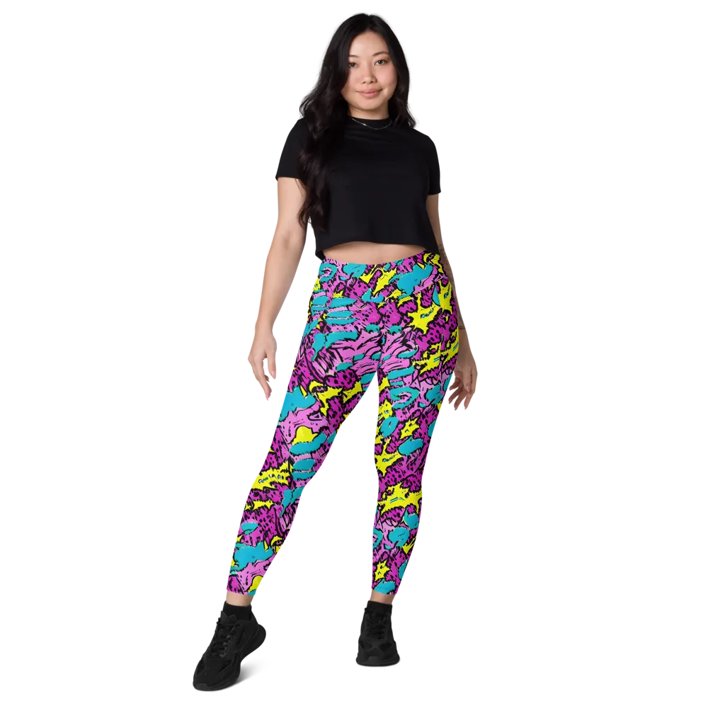 Psychedelic Prowl on Leggings with Pockets — Front
