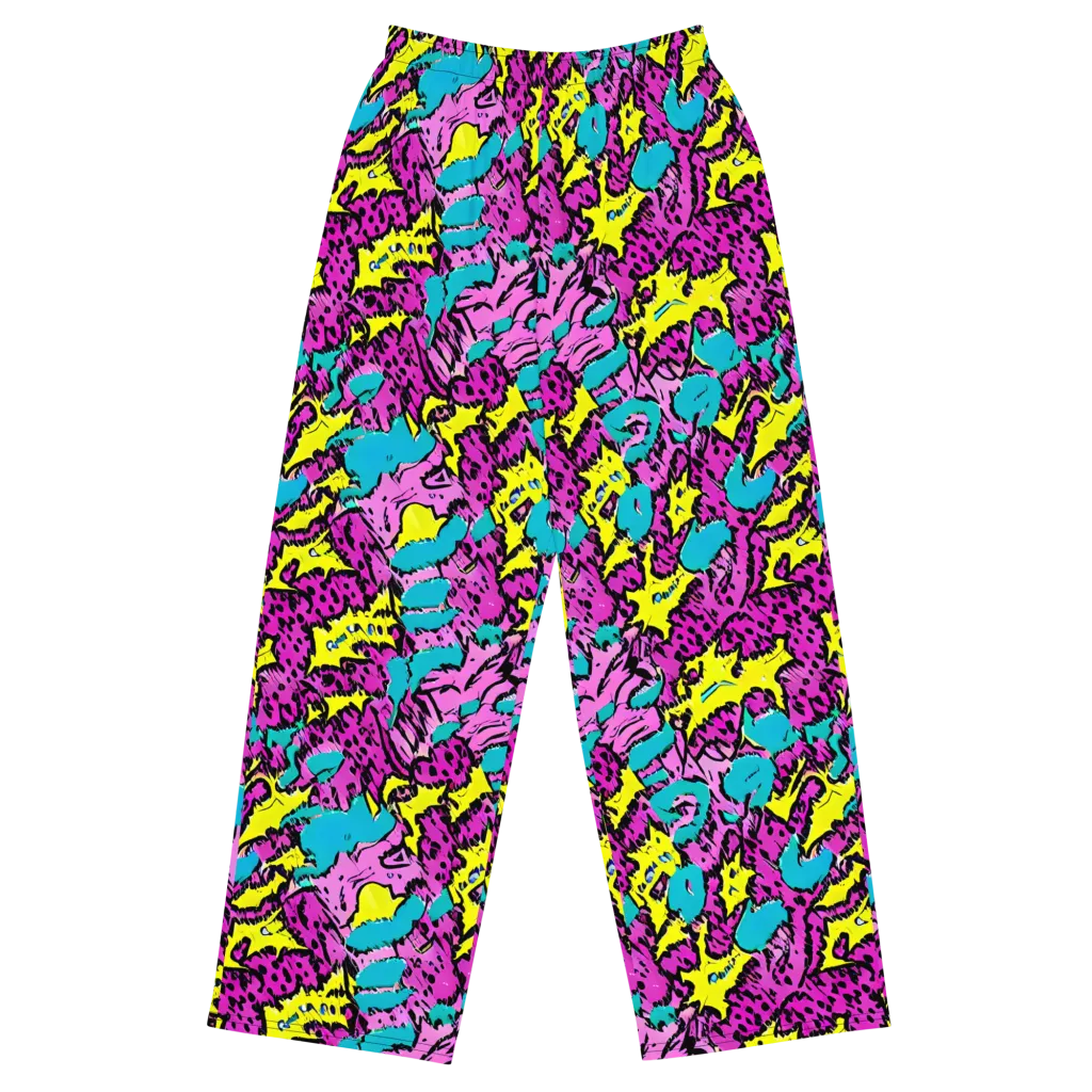 Psychedelic Prowl on Wide-Leg Pants — Front