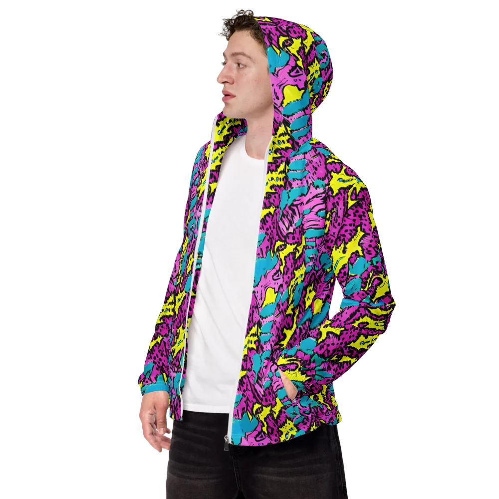 Psychedelic Prowl on Men's Windbreaker — Left Front