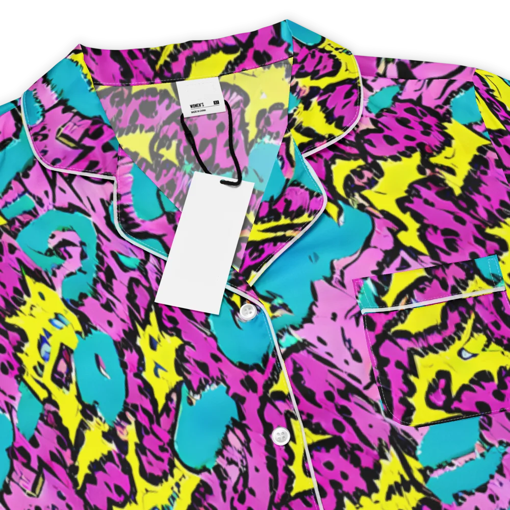 Psychedelic Prowl on Women's Short Sleeve Pajama Top — Product details