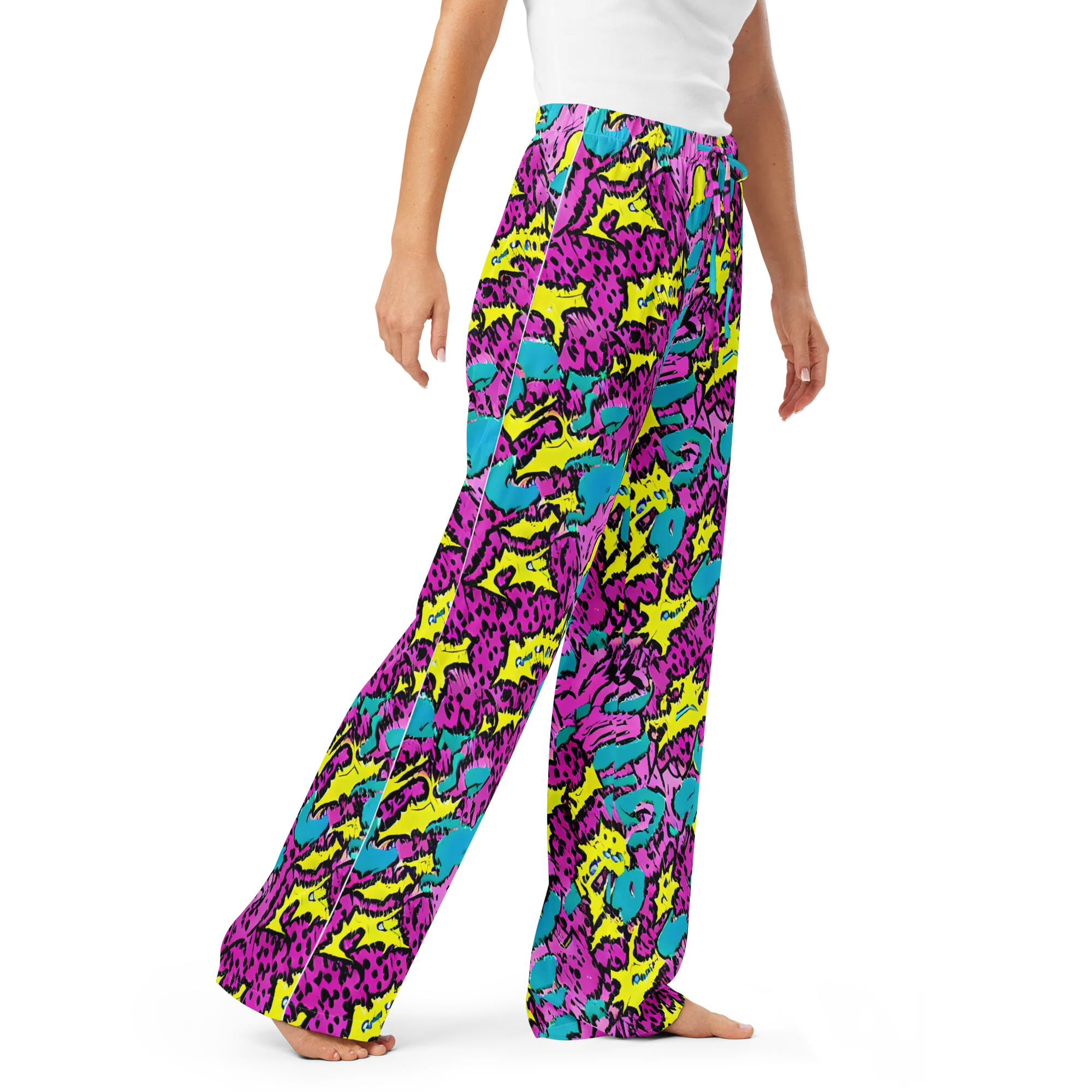 Psychedelic Prowl on Women's Pajama Pants — Right Front
