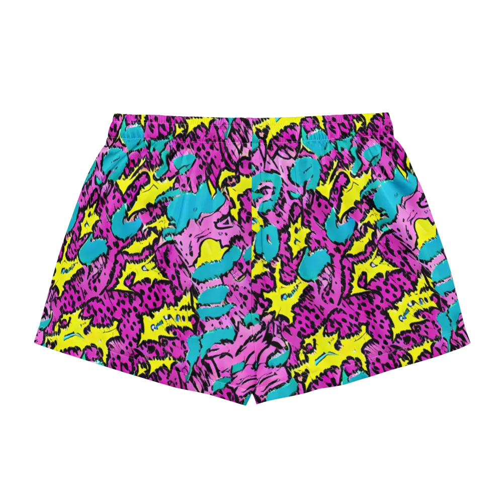 Psychedelic Prowl on Women's Pajama Shorts — Back