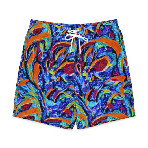 Tangerine Jungle on a Men's Board Shorts
