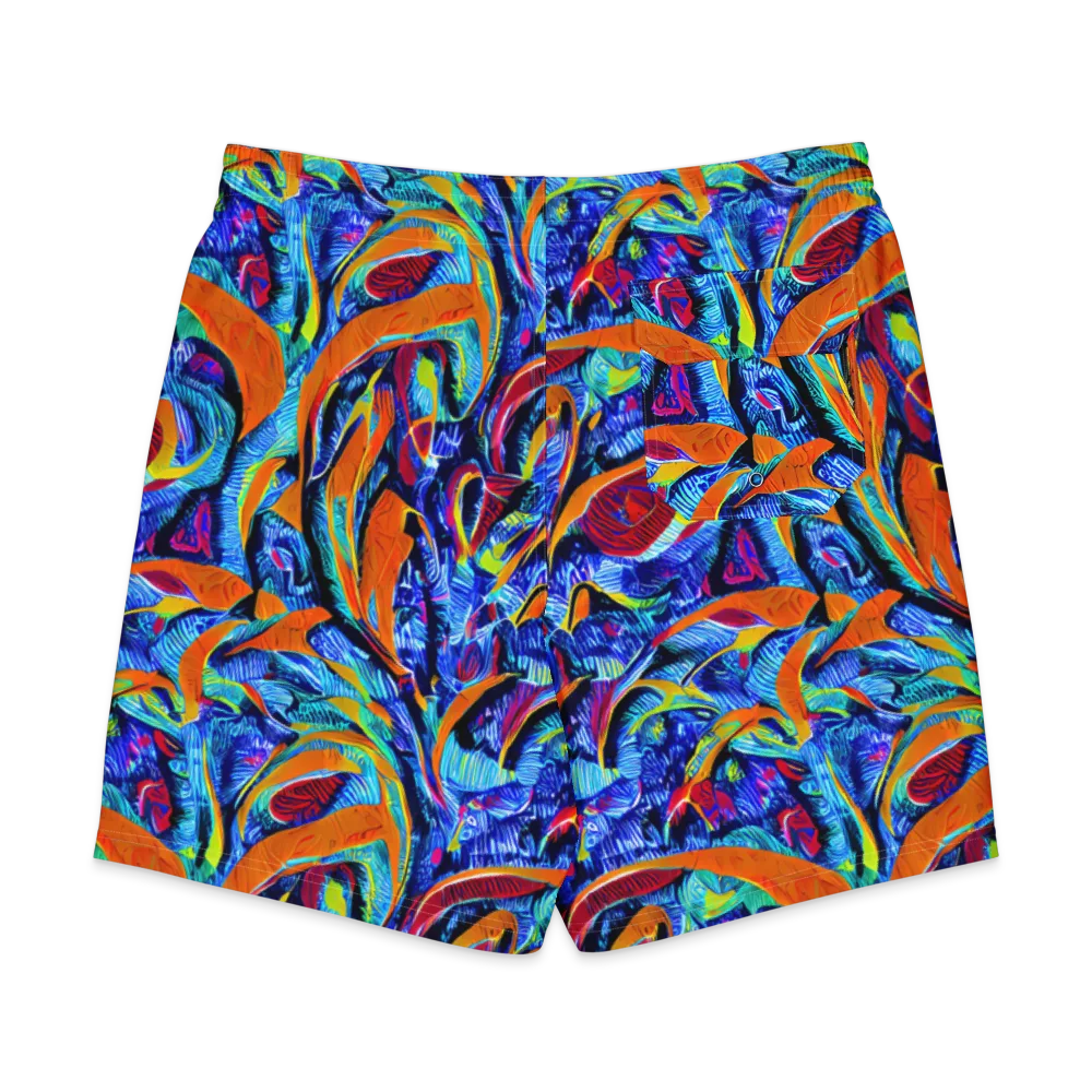 Tangerine Jungle on Men's Board Shorts — Back