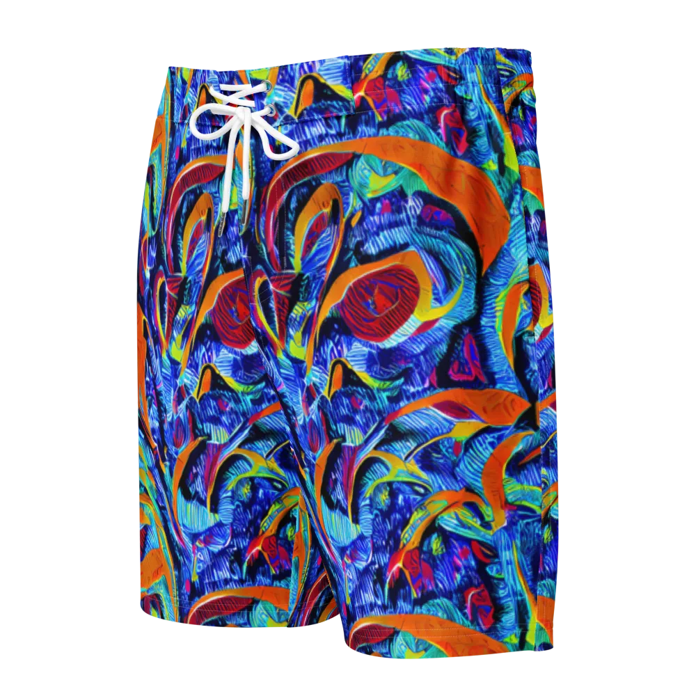 Tangerine Jungle on Men's Board Shorts — Front
