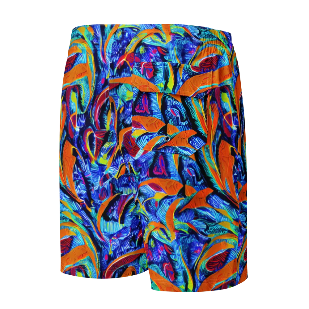 Tangerine Jungle on Men's Board Shorts — Back