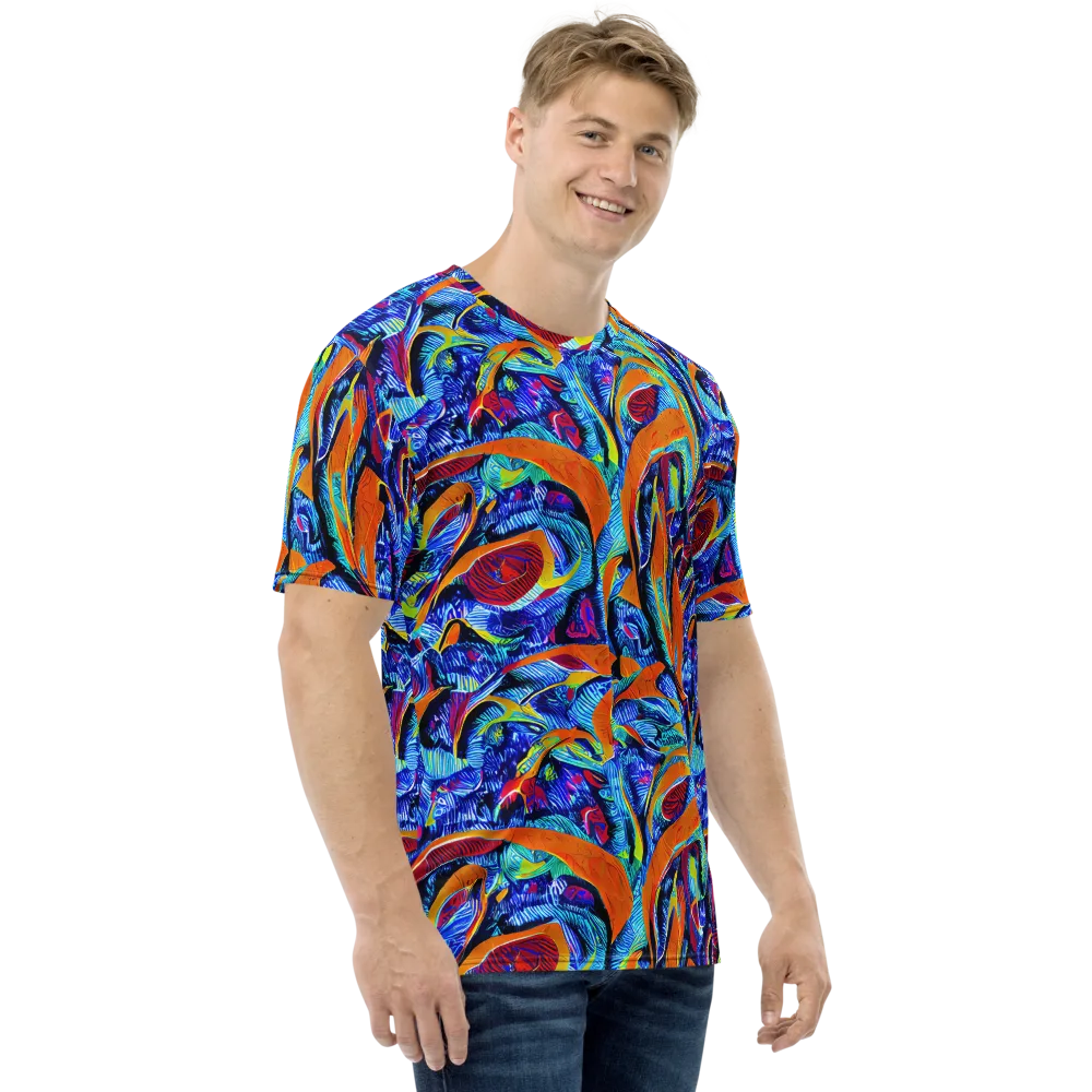 Tangerine Jungle on Men's Crew Neck T-Shirt — Right