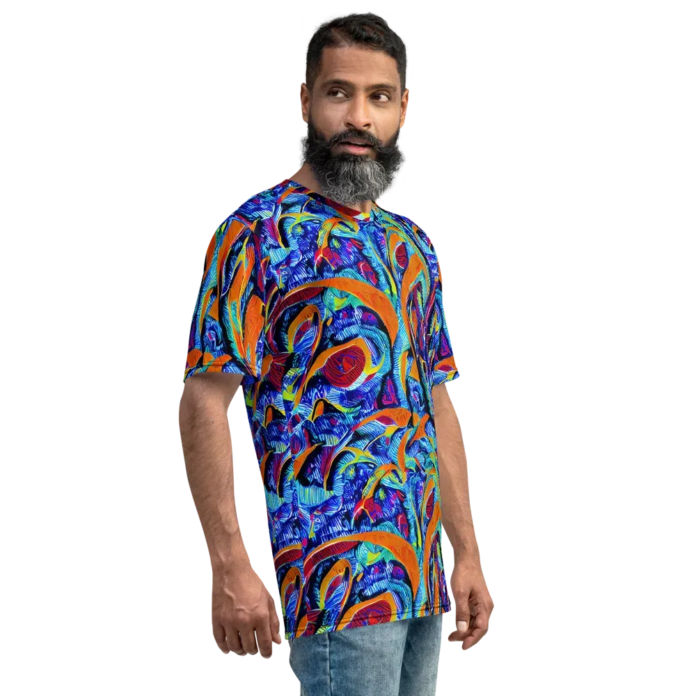 Tangerine Jungle on Men's Crew Neck T-Shirt — Right