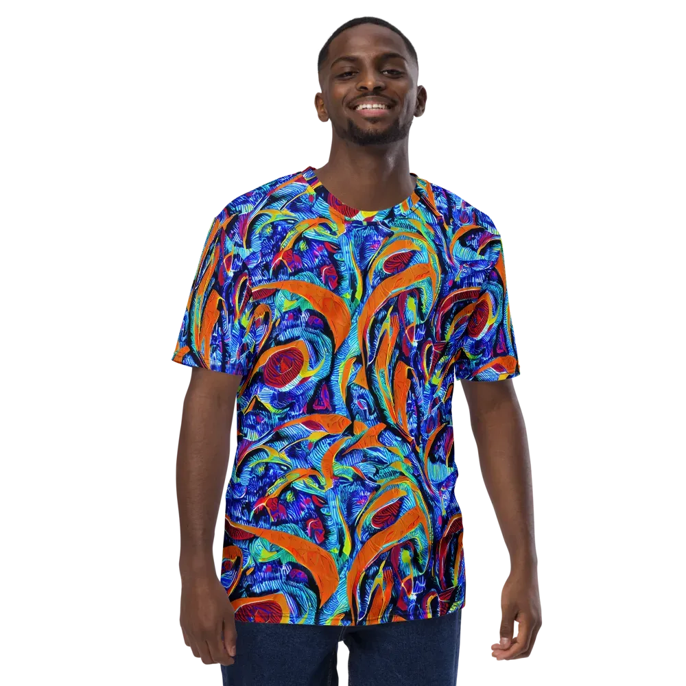 Tangerine Jungle on Men's Crew Neck T-Shirt — Front