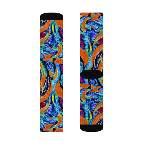 Tangerine Jungle on a Socks
