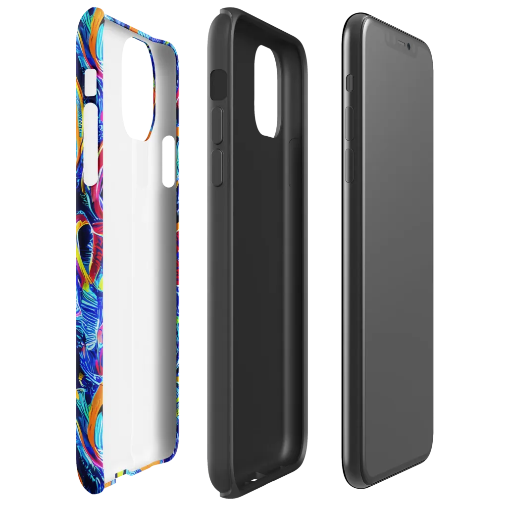 Tangerine Jungle on Tough Case for iPhone® — Right