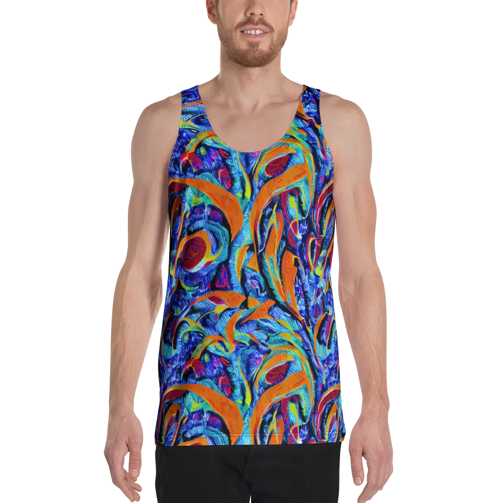 Tangerine Jungle on Men's Tank Top — Front