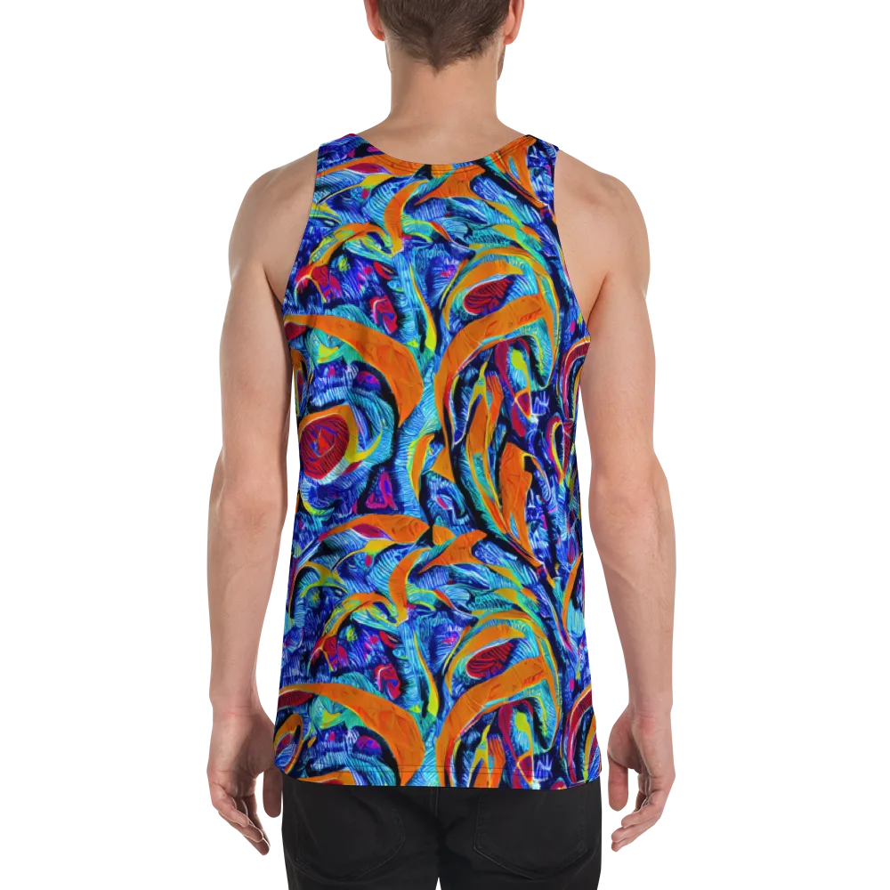Tangerine Jungle on Men's Tank Top — Back