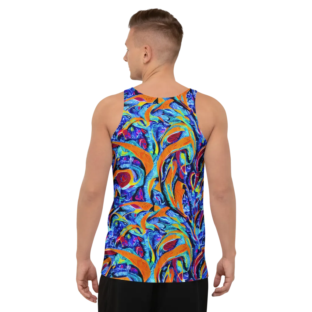 Tangerine Jungle on Men's Tank Top — Back