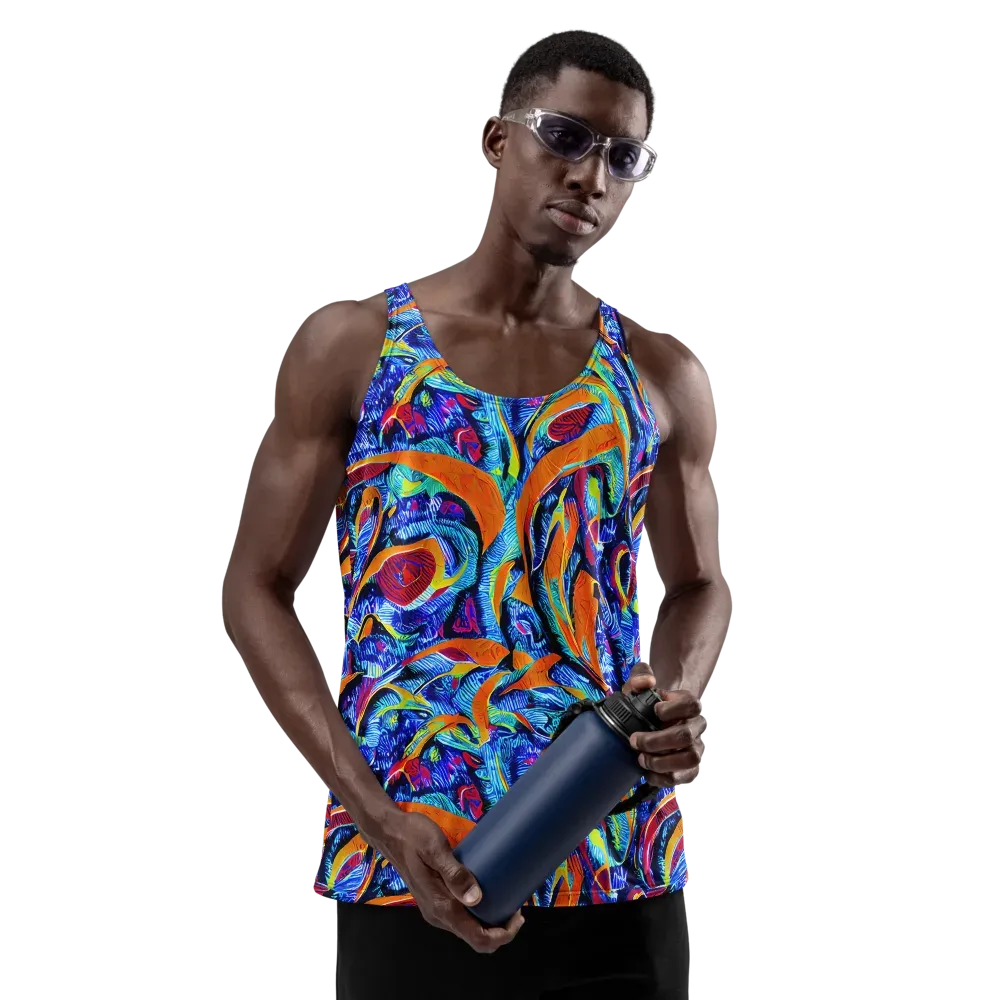Tangerine Jungle on Men's Tank Top — Front