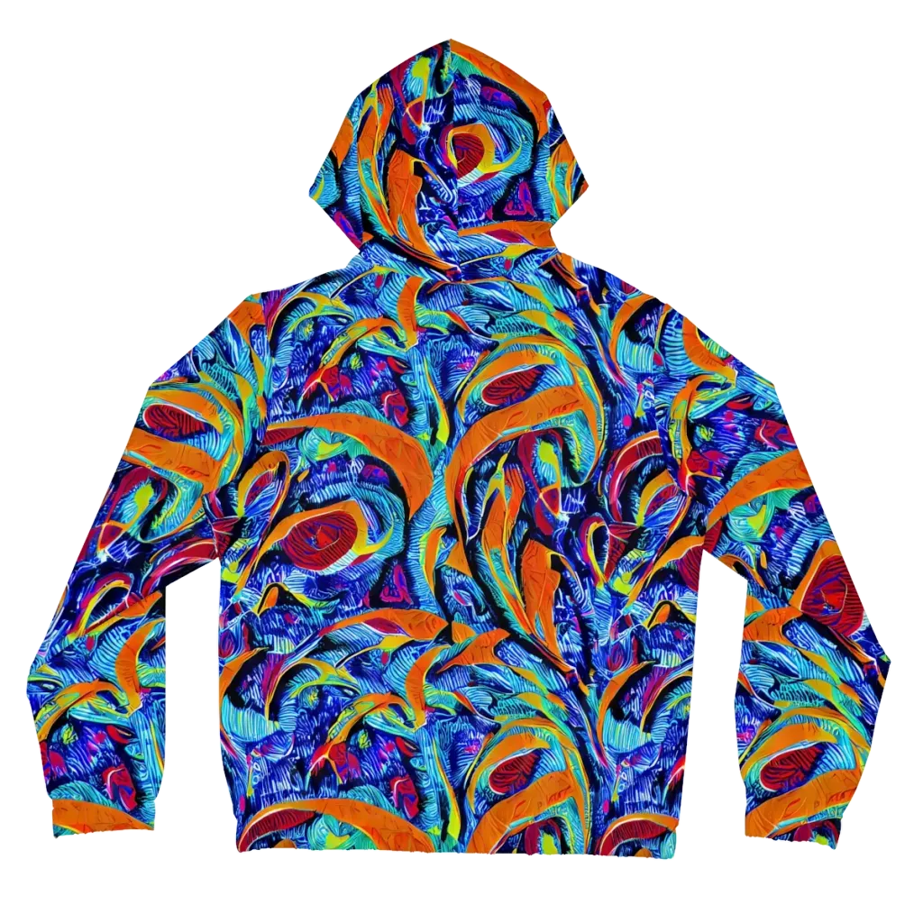 Tangerine Jungle on Women's Full-Zip Hoodie — Back