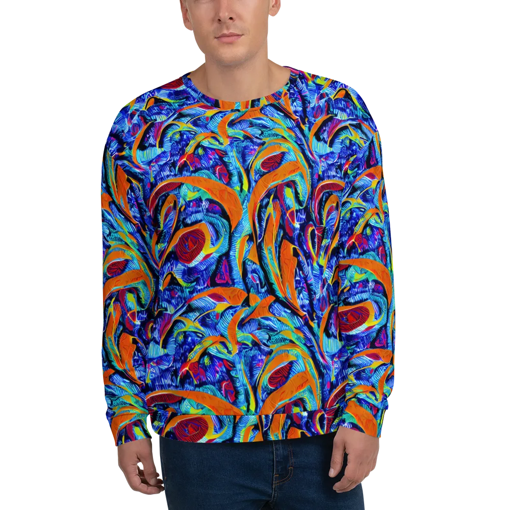 Tangerine Jungle on Sweatshirt — Front
