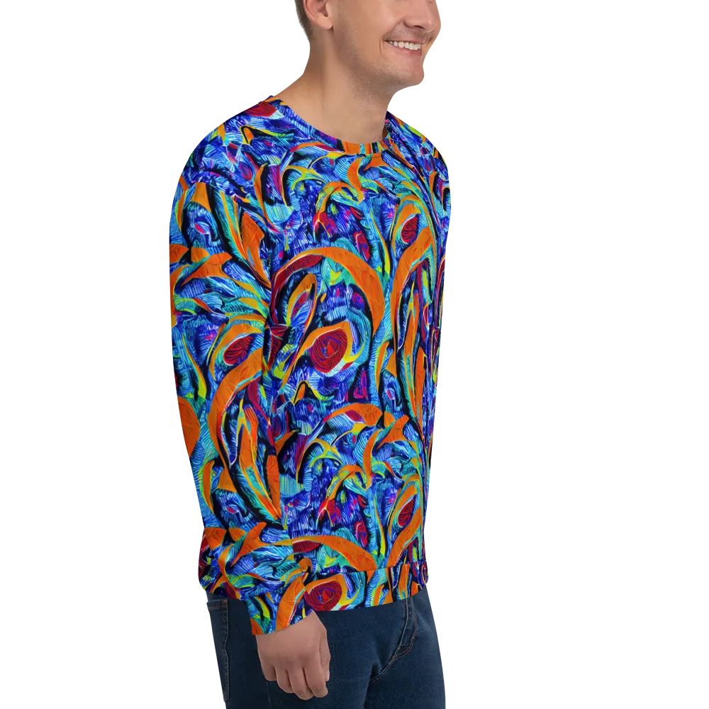 Tangerine Jungle on Sweatshirt — Right Front