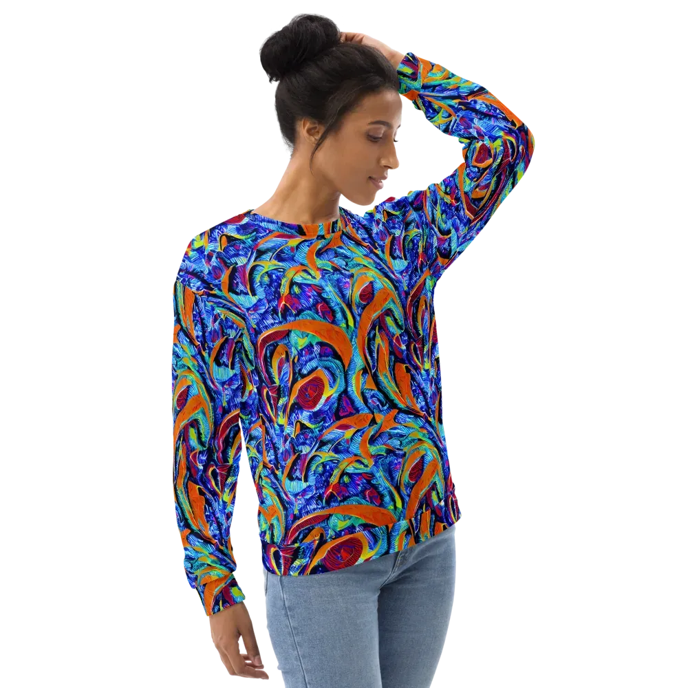 Tangerine Jungle on Sweatshirt — Right Front