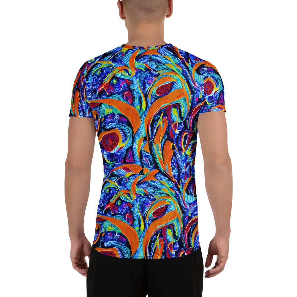 Tangerine Jungle on Men's Athletic T-Shirt — Back
