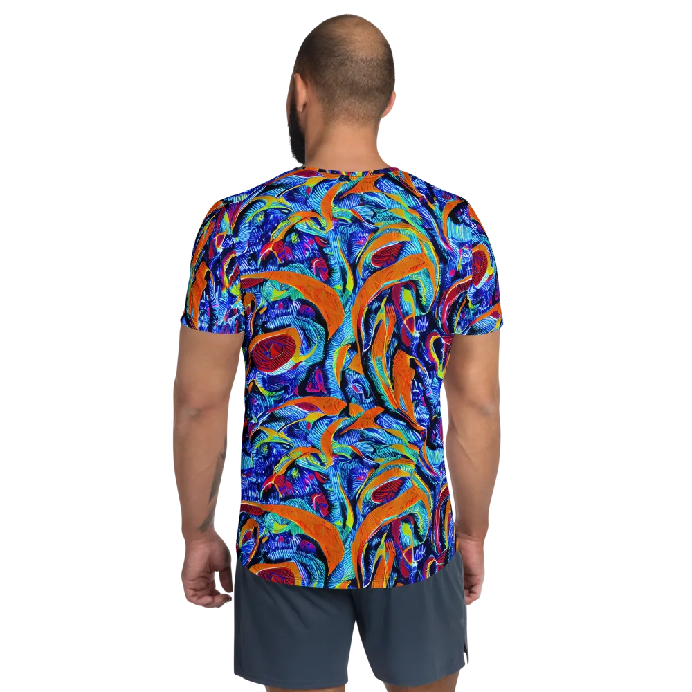 Tangerine Jungle on Men's Athletic T-Shirt — Back